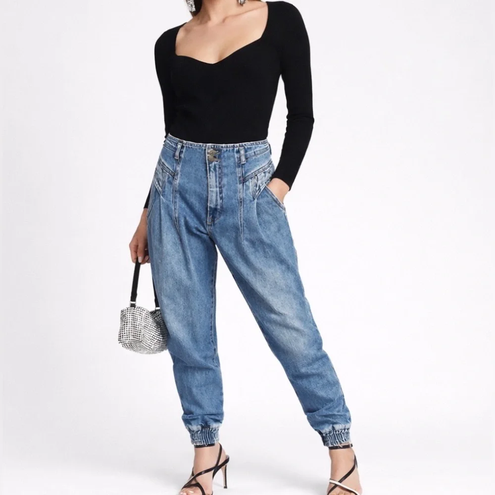 Retrofete‎ Revolve Miriam Pant Jeans 28 Brookhaven High Rise Baggy Pleated NEW - Picture 5 of 17